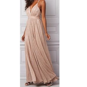 Le Chateau rose gold gown